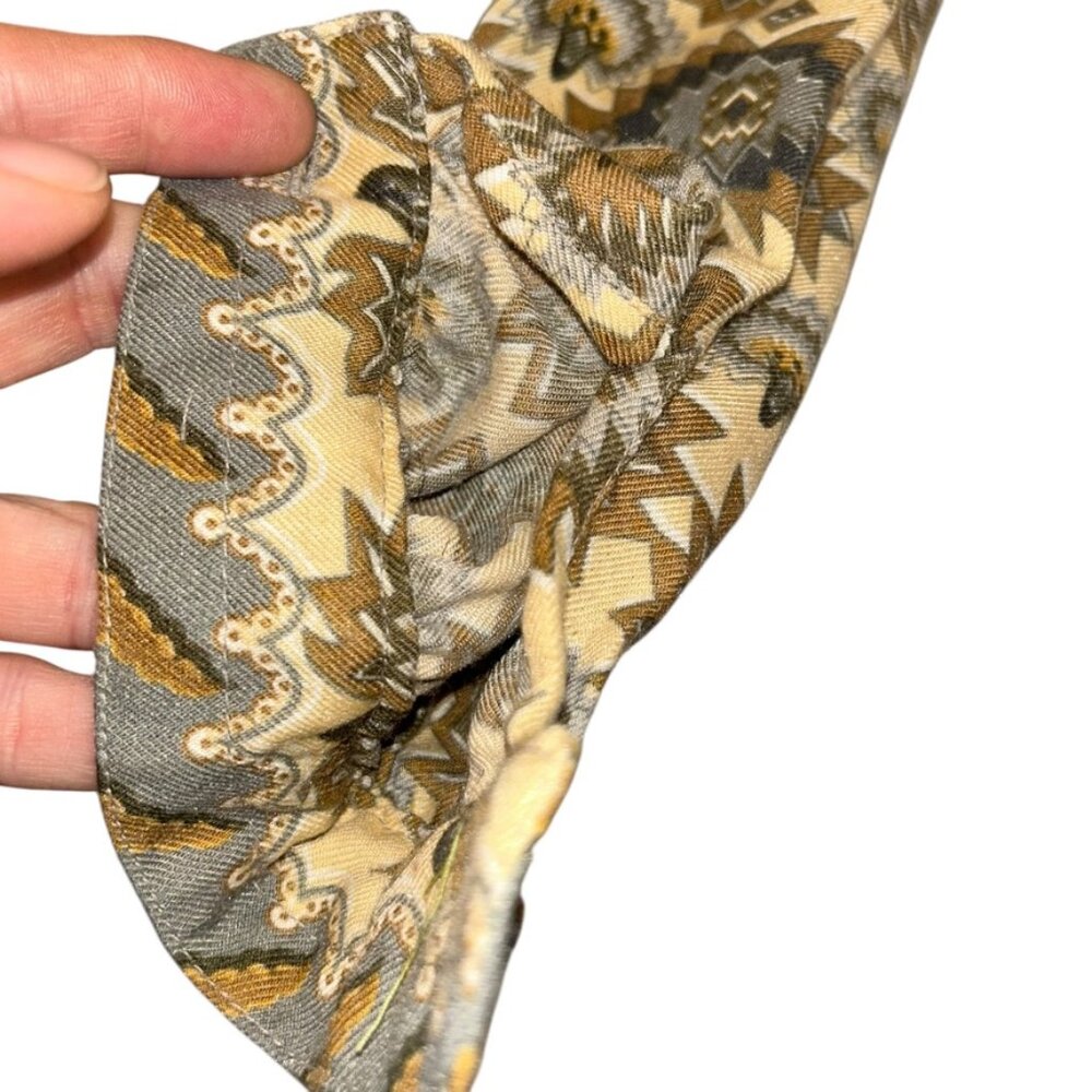 Vintage Little House on the Prairie 80s paisley print dress ruffles S HANDMADE - Picture 3 of 4